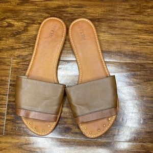 Abound Brown Faux Leather Sandals